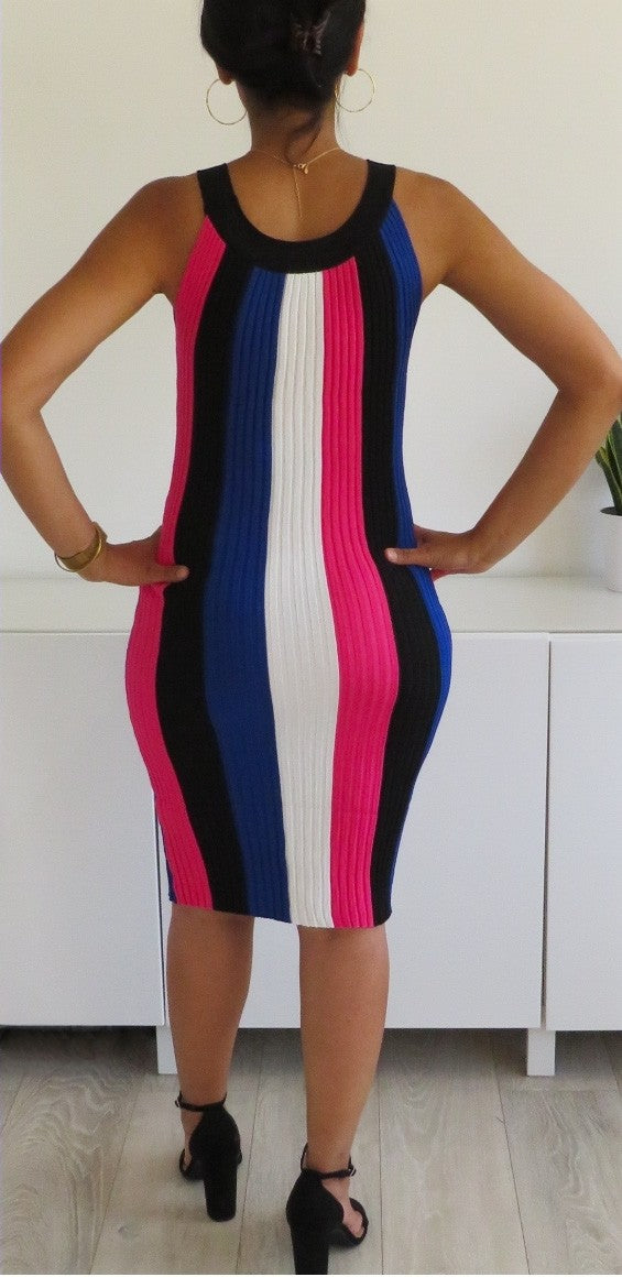 Ruya - Blue/Fuchsia - Bodycon dress