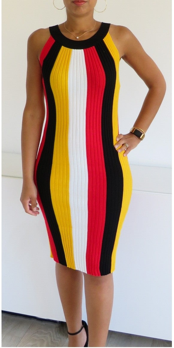 Ruya - Red/Yellow - Bodycon dress