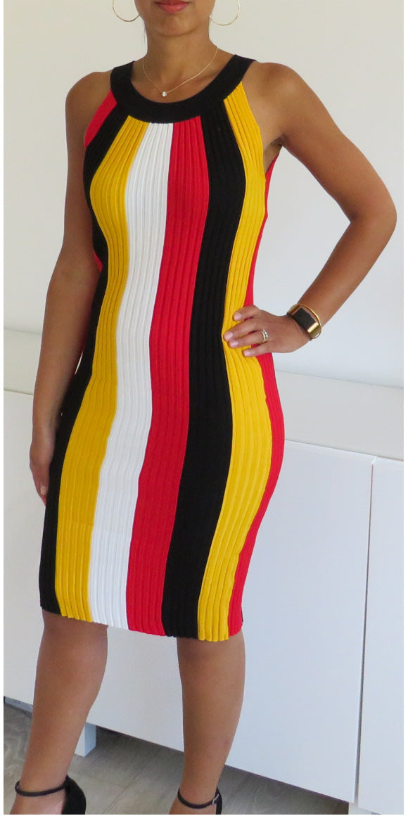 Ruya - Red/Yellow - Bodycon dress