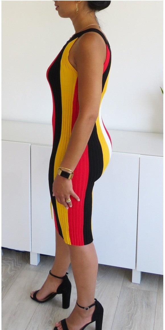Ruya - Red/Yellow - Bodycon dress