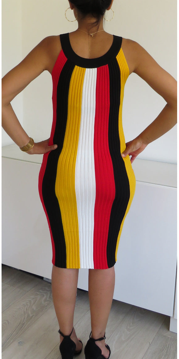 Ruya - Red/Yellow - Bodycon dress
