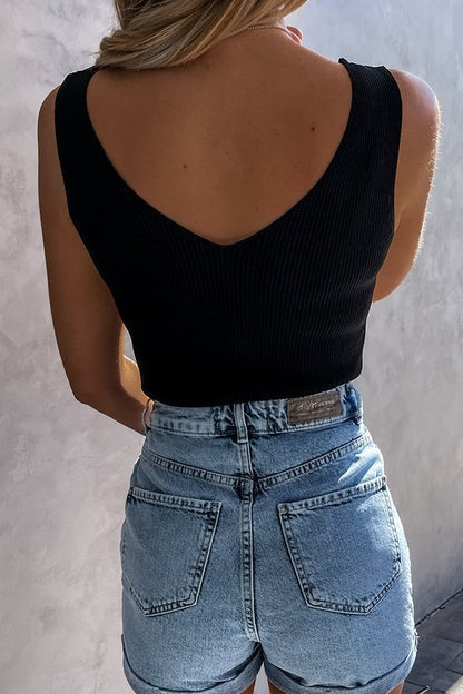 Ella Black V-neck top