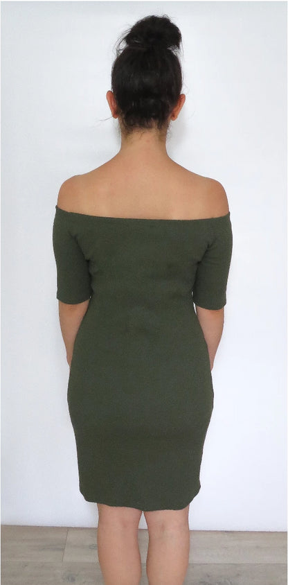 Lara - Khaki mini dress