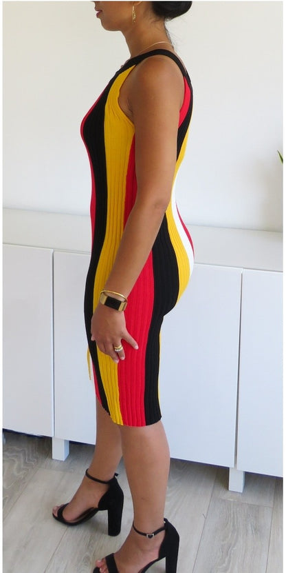 Ruya - Red/Yellow - Bodycon dress
