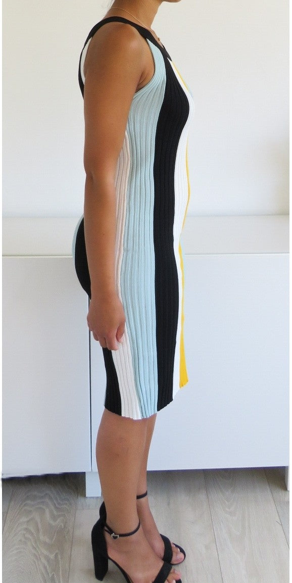 Ruya - Yellow, turquoise - Bodycon dress